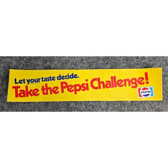 Vintage 1970s “Take The Pepsi Challenge!” Promotional Sticker Retro Soda Ad - Picture 1 of 5